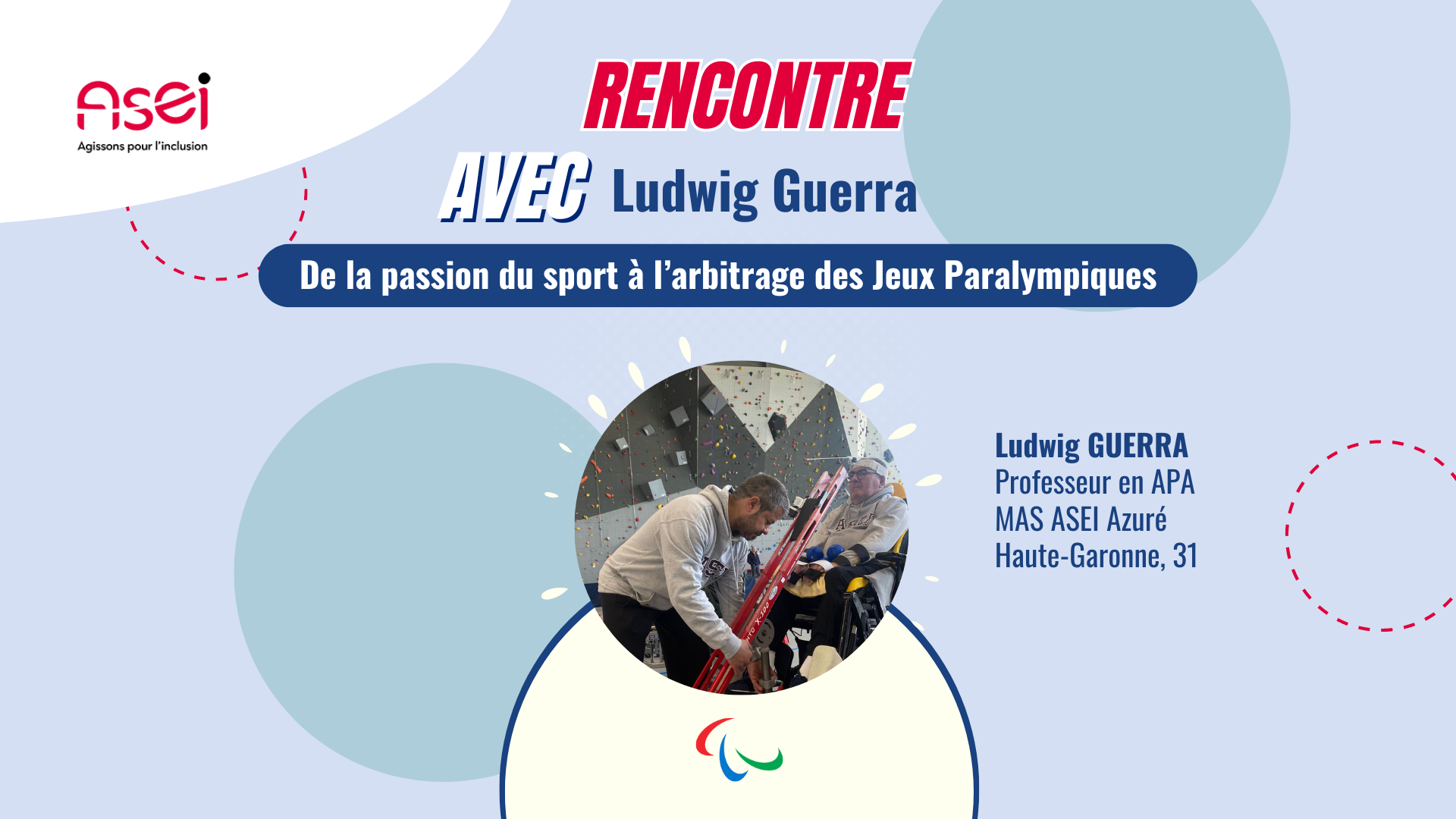 Ludwig Guerra, de la passion du sport à l'arbitrage des Jeux Paralympiques